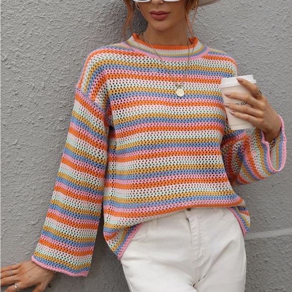 Miss Sparkling Sweaters - Miss sparkling Lallie knit top size L